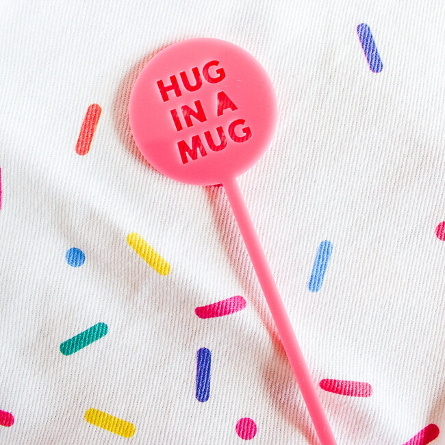 Hug in a Mug Acrylic Drink Stirrer