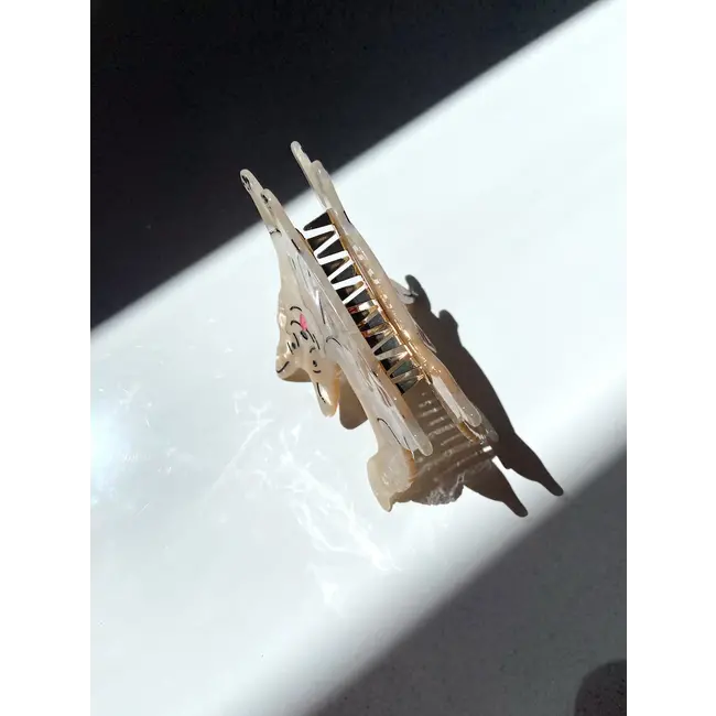 Hand-Painted Corgi Claw Clip