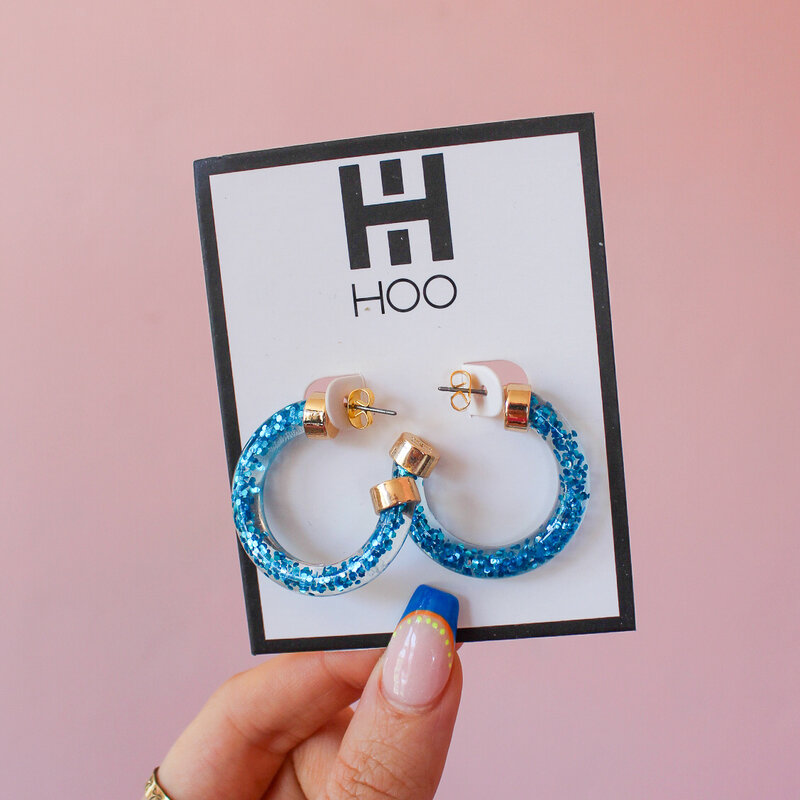 Hoo Hoops Mini Blue Glitter Hoo Hoops