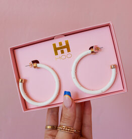 Hoo Hoops White with Pearls Hoo Hoops