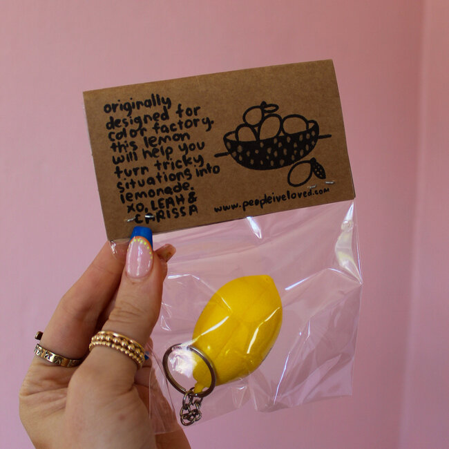 Lemon Stress Ball Keychain