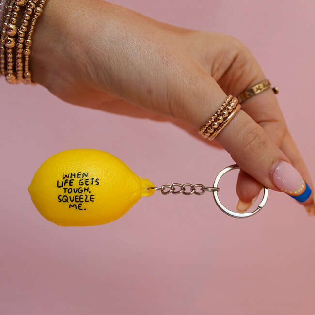 Lemon Stress Ball Keychain