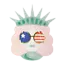 Lady Liberty Sunnies Plate
