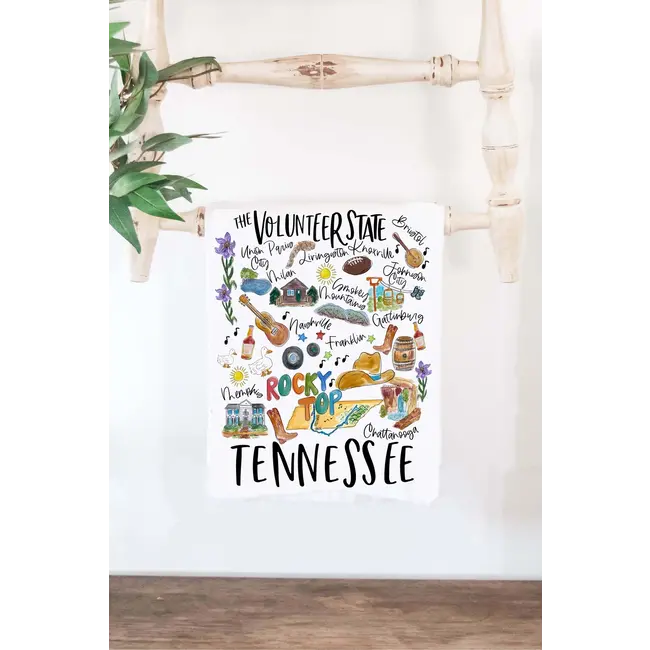 The State of Tennessee Tea Towel