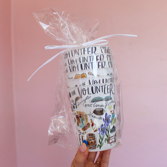 State of Tennessee Reusable Cups, Set of 6