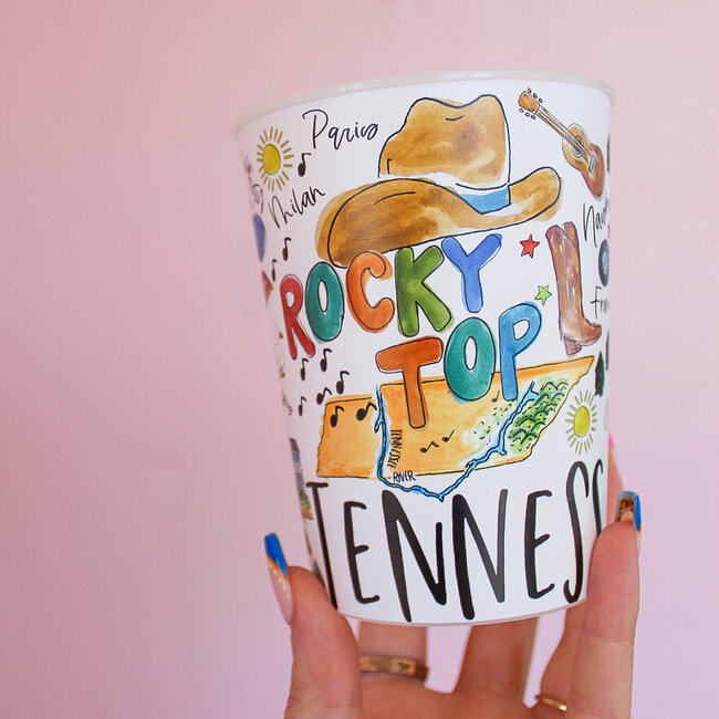 State of Tennessee Reusable Cups, Set of 6