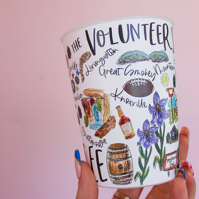 State of Tennessee Reusable Cups, Set of 6