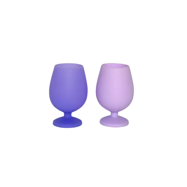 Amethyst Silicone Unbreakable Wine Glasses - Set of 2