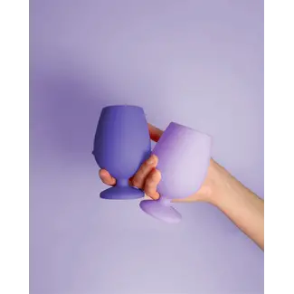 Amethyst Silicone Unbreakable Wine Glasses - Set of 2