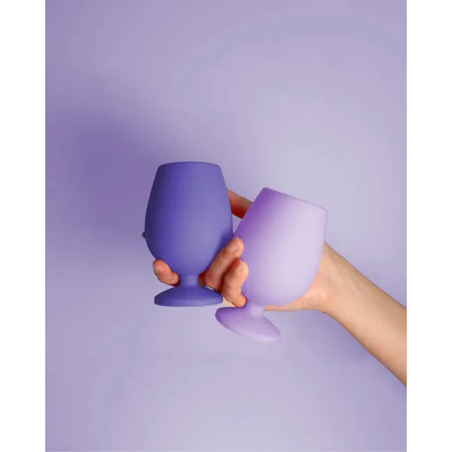 Amethyst Silicone Unbreakable Wine Glasses - Set of 2