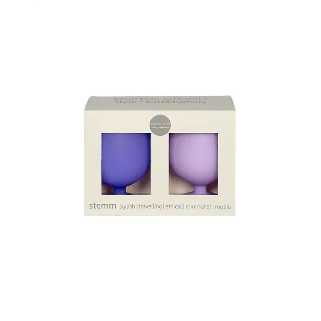 Amethyst Silicone Unbreakable Wine Glasses - Set of 2