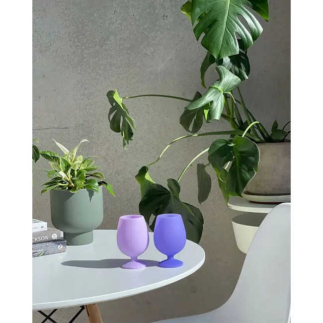 Amethyst Silicone Unbreakable Wine Glasses - Set of 2