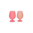 Flamingo Silicone Unbreakable Wine Glasses - Set of 2