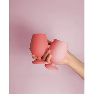 Flamingo Silicone Unbreakable Wine Glasses - Set of 2