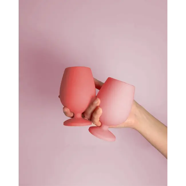 Flamingo Silicone Unbreakable Wine Glasses - Set of 2