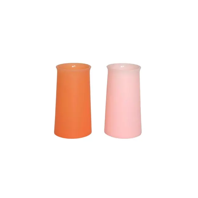 Peach Silicone Unbreakable Highball Glass - Set of 2