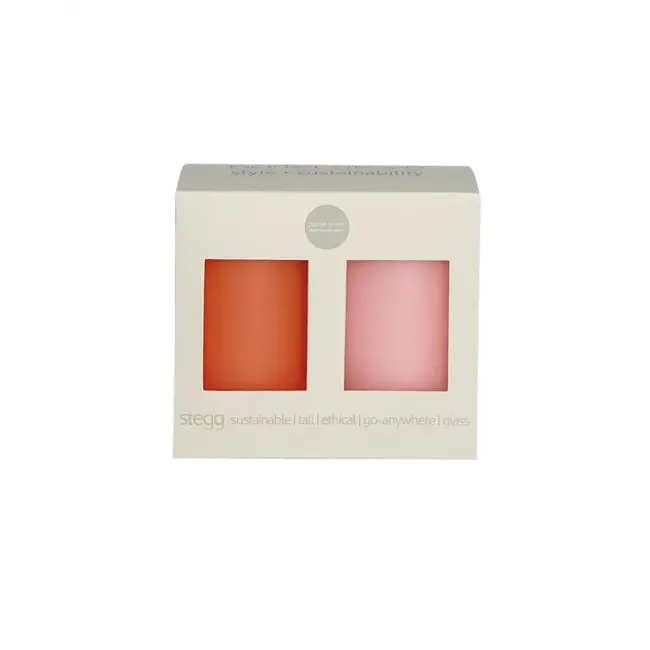 Peach Silicone Unbreakable Highball Glass - Set of 2