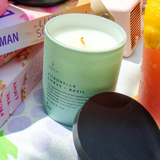 Aura Citronella Citrus Basil Candle