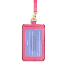 Keep It Close Card Case with Lanyard, Metallic Pink