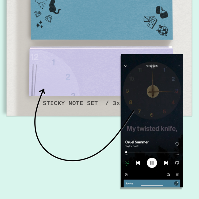 Midnight Musings Sticky Note Set