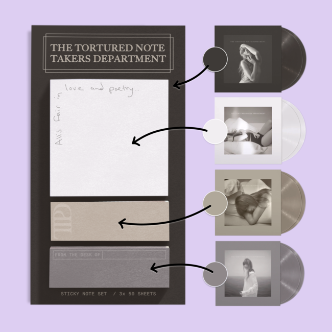 The Tortured Note Takers Department Sticky Note Set