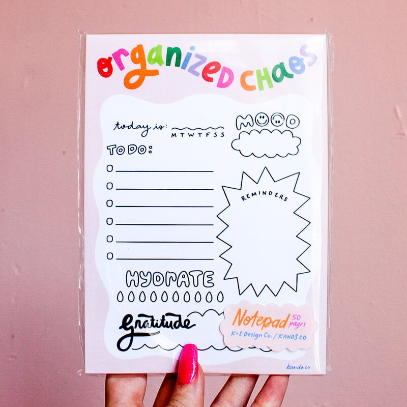 K+S Design Co Organized Chaos Notepad