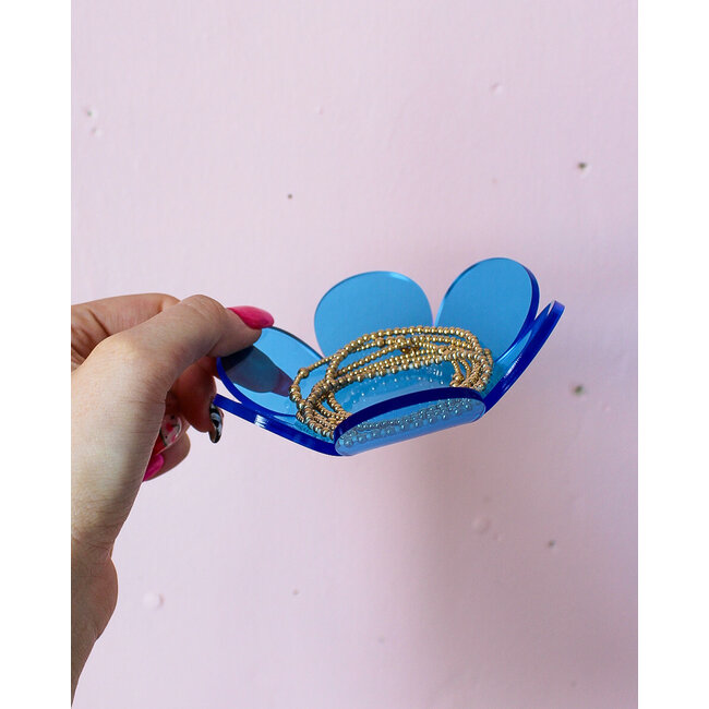 Light Blue Daisy Dish