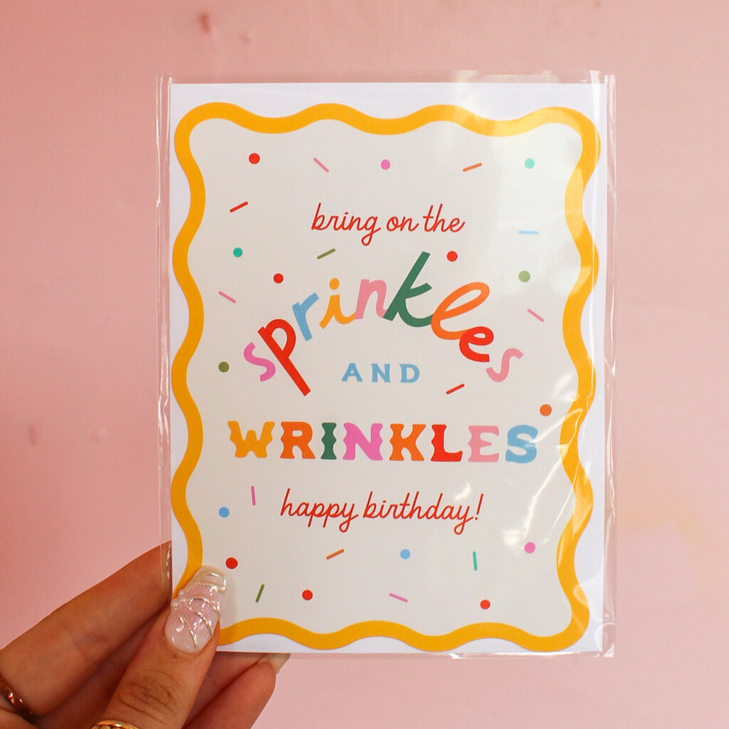 Wavy Die Cut Sprinkles and Wrinkles Card