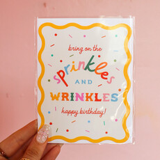 Wavy Die Cut Sprinkles and Wrinkles Card