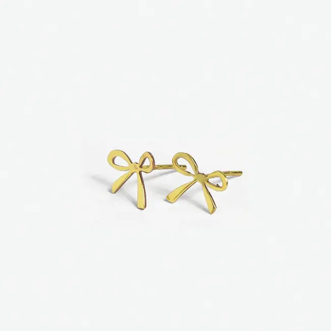 Alice Brass Bow Post Earrings