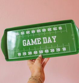 Green Football Gameday Melamine Tray