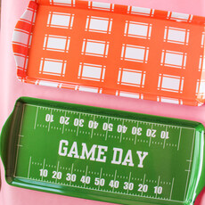 Green Football Gameday Melamine Tray