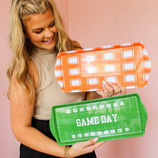 Green Football Gameday Melamine Tray