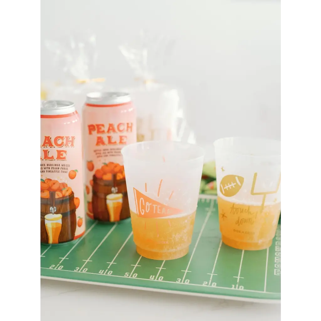 doe a deer Go Team... Touchdown! Shatterproof Glasses Set