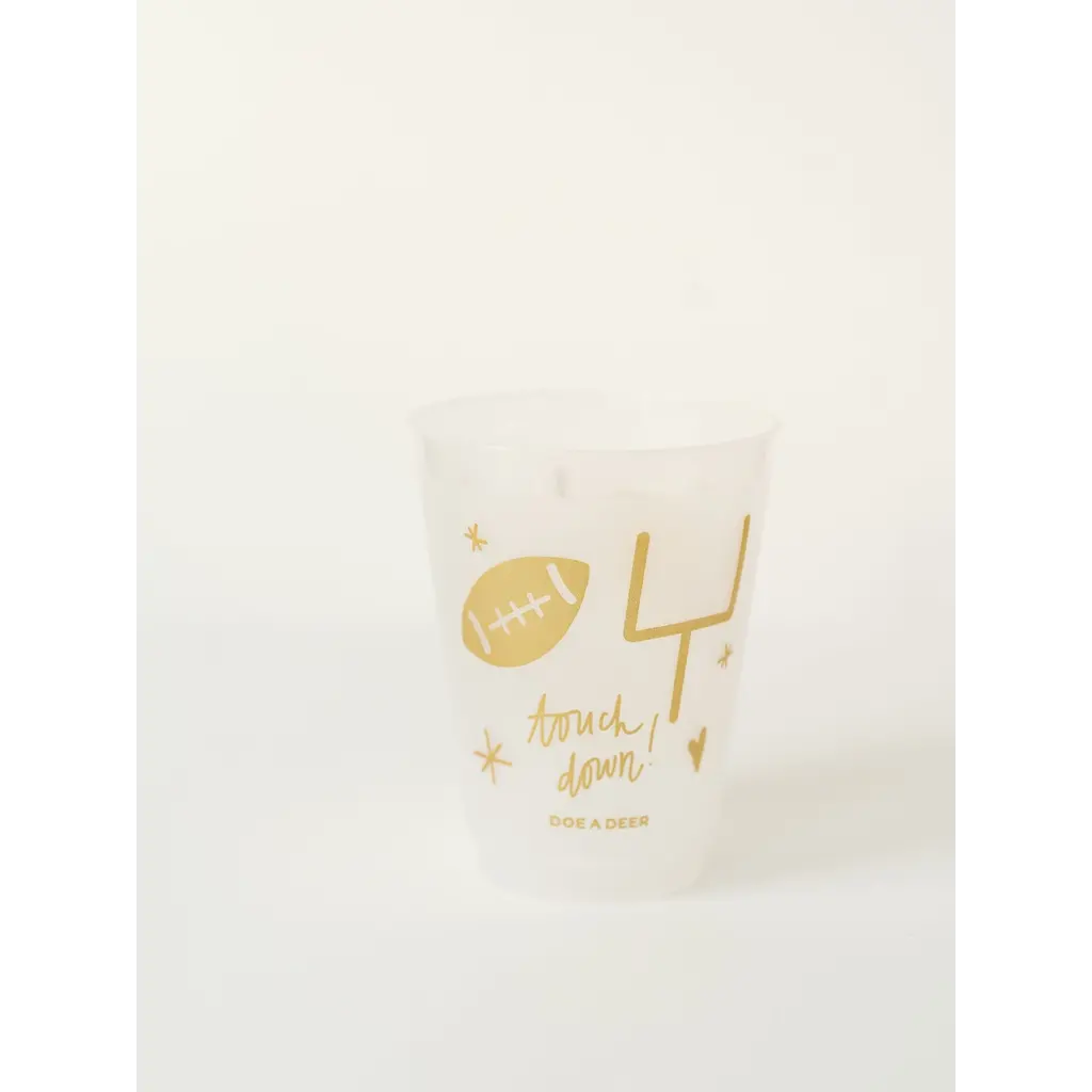 doe a deer Go Team... Touchdown! Shatterproof Glasses Set