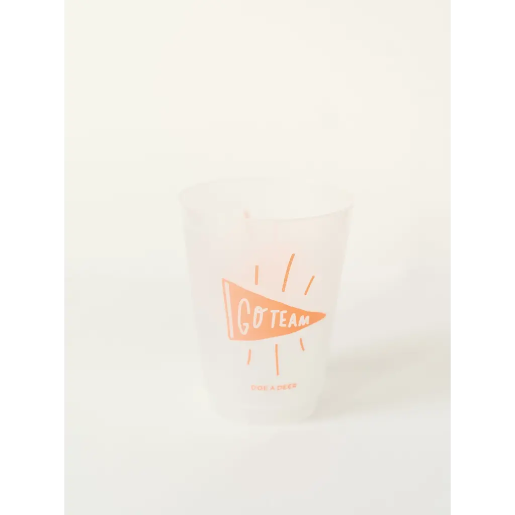 doe a deer Go Team... Touchdown! Shatterproof Glasses Set