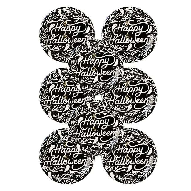 Typographic Halloween Plates