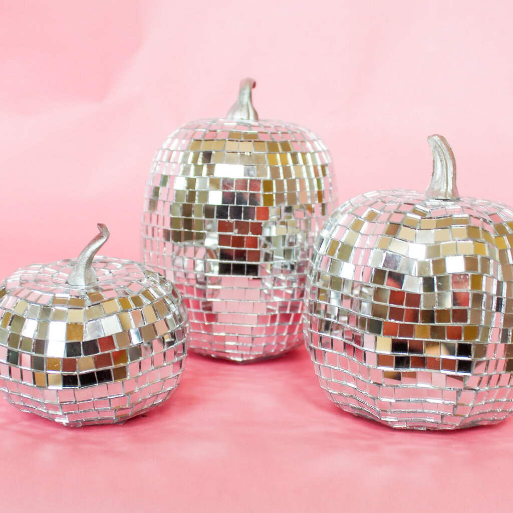 Silver Disco Pumpkins - Medium