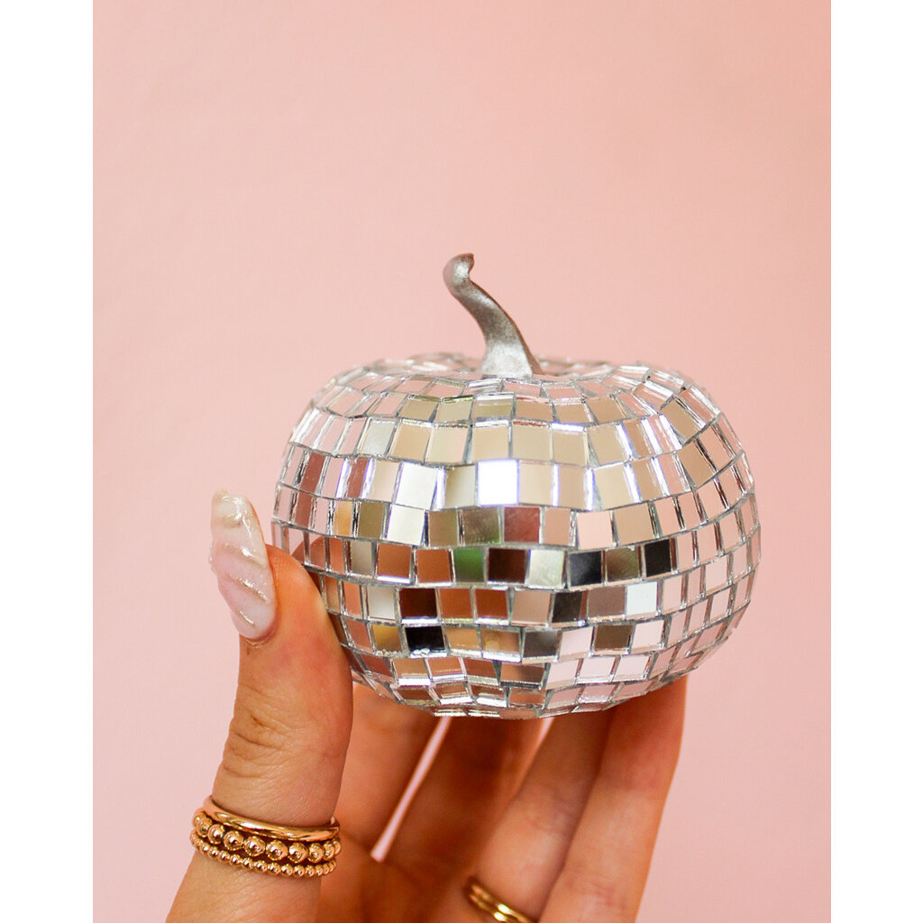 Silver Disco Pumpkins - Mini