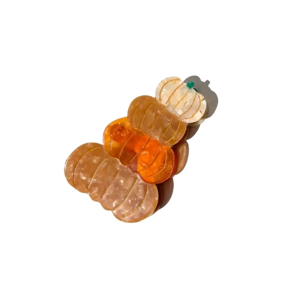 Solar Eclipse Pumpkin Stack Hair Claw Clip