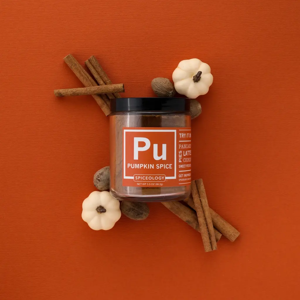 Pumpkin Spice Glass Spice Jar