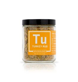 Turkey Rub Glass Spice Jar