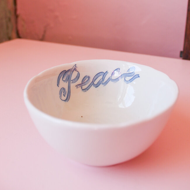 Peace Stoneware Bowl
