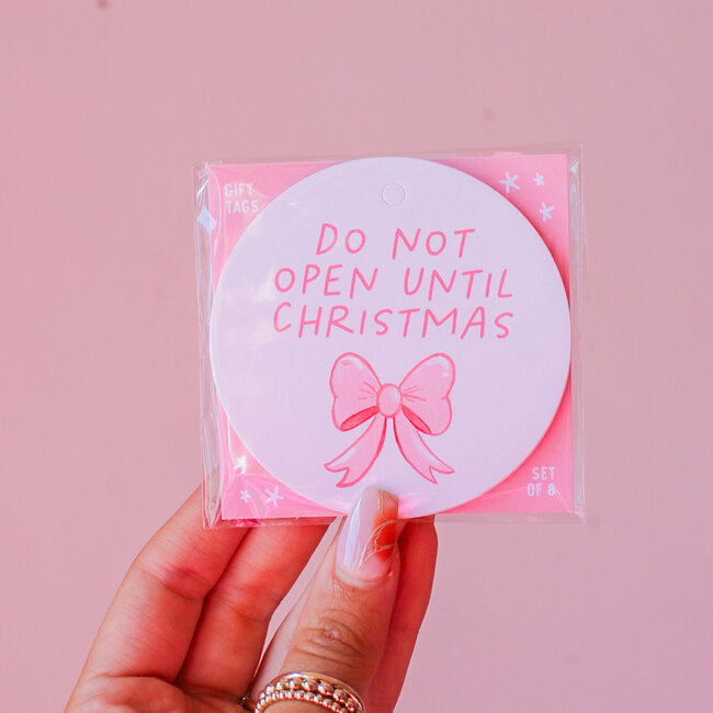 Do Not Open Pinkmas Gift Tag Set