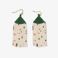 Agnes Confetti Fair Isle Beaded Fringe Earring