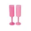 Silicone Unbreakable Champagne Flutes in Pink