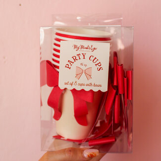 My Mind's Eye Red and Pink Bow Cups