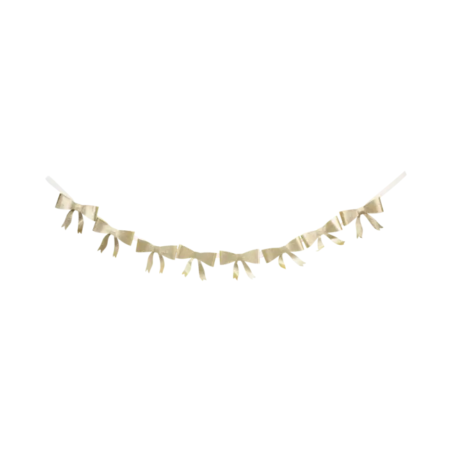 Gold Glitter Bow Banner
