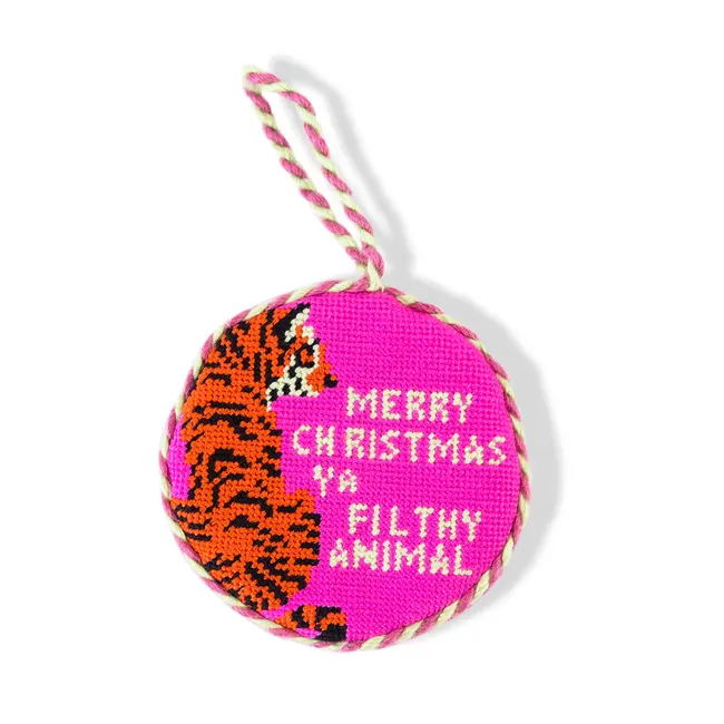 Filthy Animal - Furbish Needlepoint Ornament