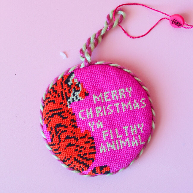 Filthy Animal - Furbish Needlepoint Ornament